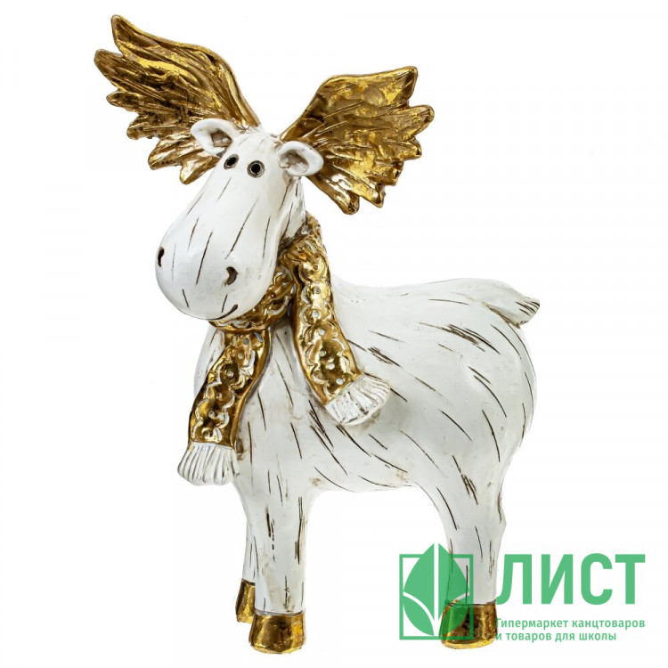 Статуэтка декоративная "Лось золотые рога" 24см арт.806753