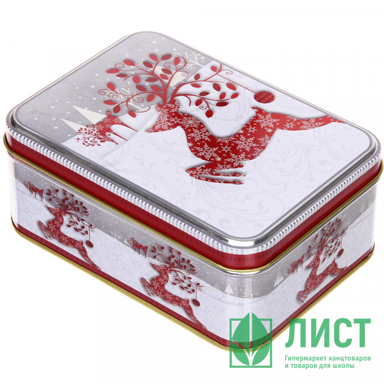 Банка жестяная "Сказочный олень" 14,3*10,2*5,5см 700мл арт.894-437