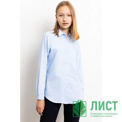Блузка для девочки (BROSTEM) длинный рукав цвет голубой арт.B14-4706d размерный ряд 34/134--46/170 Блузка для девочки (BROSTEM) длинный рукав цвет голубой арт.B14-4706d размерный ряд 34/134--46/170