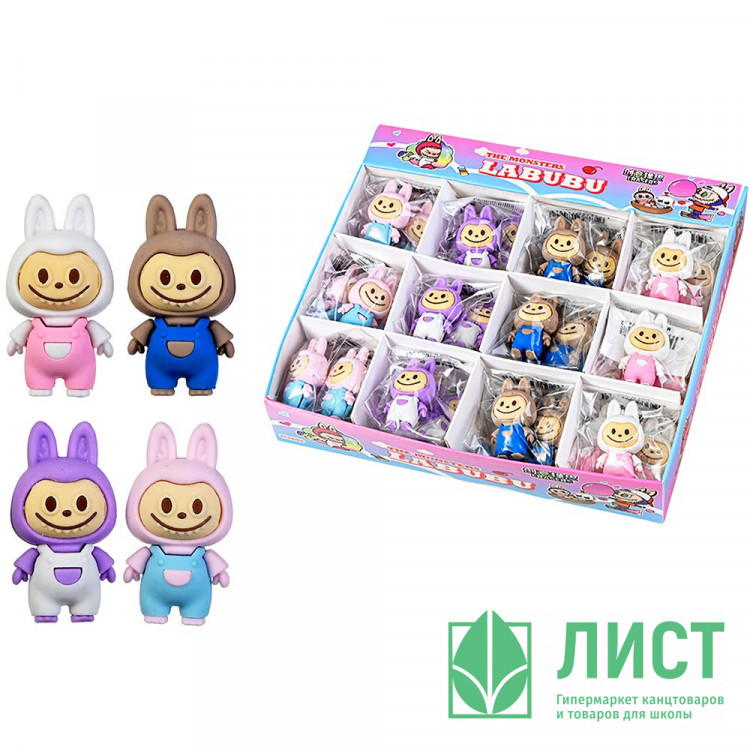 Ластик фигурный (Mazari) Зубастик ассорти арт.1126