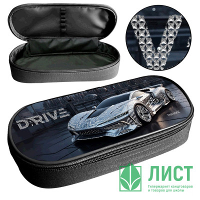 Пенал 1 отделение овальный (ОНИКС) ПМК 37-22 Silver auto 220х90х50мм фольга арт.87820 Пенал 1 отделение овальный (ОНИКС) ПМК 37-22 Silver auto 220х90х50мм фольга арт.87820