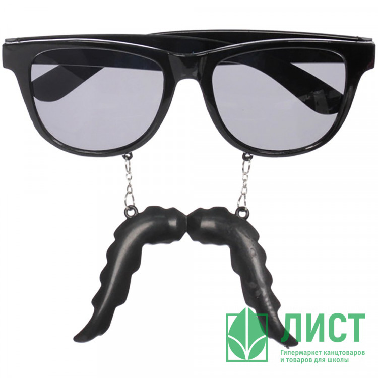 Очки карнавальные "Крутые усы" 14,5*5,4см арт.774-269