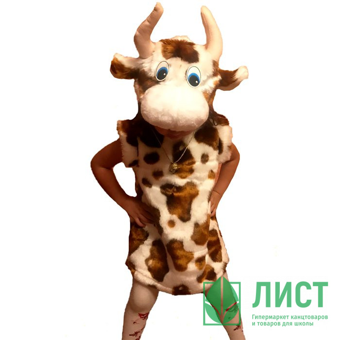 Костюм для девочки Коровка Милка (платье,маска) р.28/110 ткань арт.220-110-56