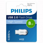 Флеш диск 8GB USB 2.0 PHILIPS WEE, белый