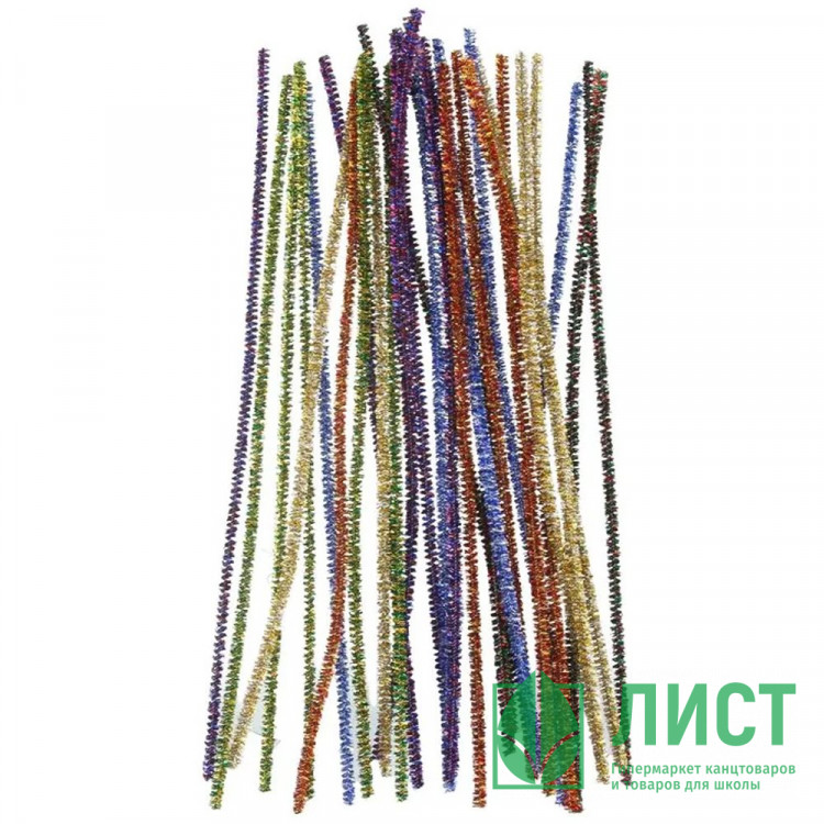 Проволока пушистая Шенил в наборе 30 штук (deVENTE) 0,6х30 см ассорти блестящая арт.8000093