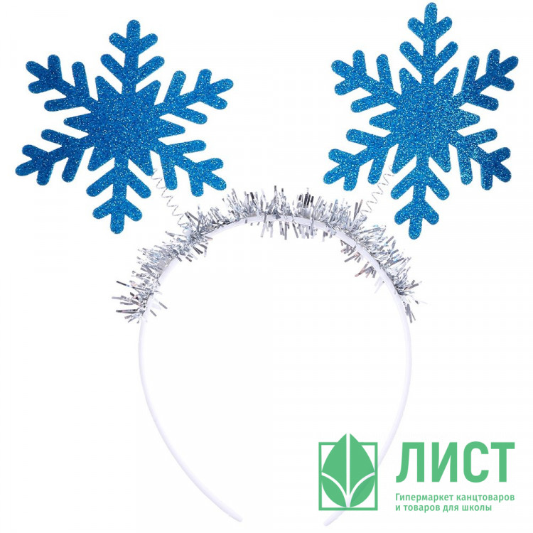 Ободок "Снежинка" цв.голубой арт.9908138