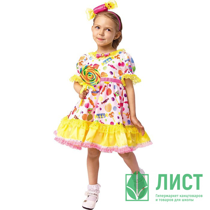 Костюм Д (КУКЛА) Конфетка (платье,ободок,леденец на палочке) р.26/104-34/134 ткань арт.1043 к-18