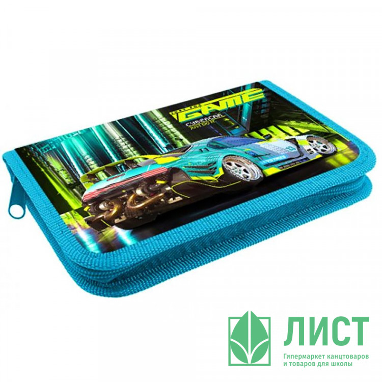 Пенал 1 отделение с откидной планкой (ОНИКС) ПКТ 7-20  МАХ Game auto 212х135х26мм полиэстер