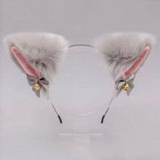 Ободок "Ушки" меховые цв.серый арт.6080860