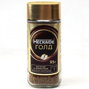 Кофе Nescafe Голд (Gold) 095гр (+молотый/банка стекло) (Ст.12)