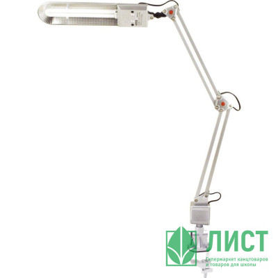 Светильник настольный на струбцине Camelion (220V/11W/КЛЛ) арт.KD017С серебро  (Ст.6) УЦЕНКА 