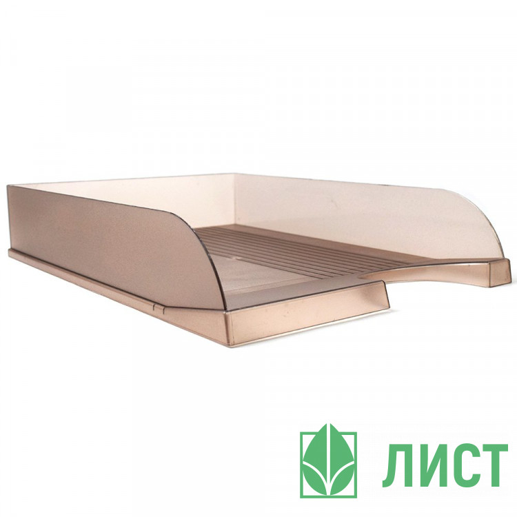 Лоток для бумаг литой 1 секция тон/коричневый deVENTE арт.3041805