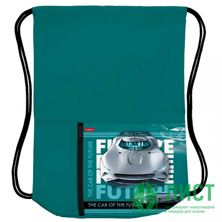 Сумка для сменной обуви 2 отделения (Hatber) Машины будущего 340х410мм с карманом арт.NMn_30067