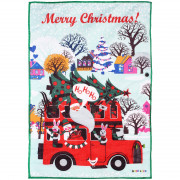 Полотенце кухонное микрофибра 40*58см "SPARKLE - Новогоднее веселье"  210гр/м2 арт.916-2184