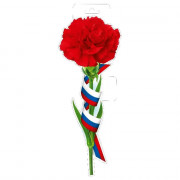 Плакат "Гвоздика с флагом" (рос. символика) 36*13см арт.5954700