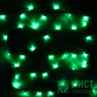 Гирлянда электрическая уличная точечная 15м 180LED цвет зеленый (темный провод) 8режимов арт.183-281 Гирлянда электрическая уличная точечная 15м 180LED цвет зеленый (темный провод) 8режимов арт.183-281