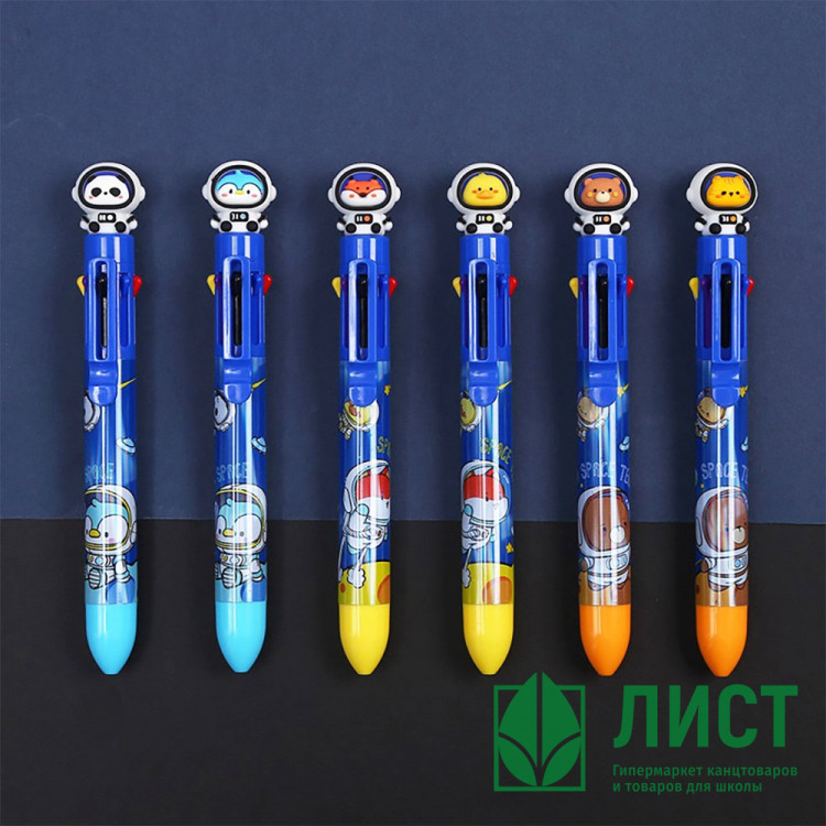 Ручка многоцветная 08-цветная (deVENTE) Space Team d=0,7 мм арт.5071400