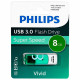 Флеш диск 8GB USB 3.0 PHILIPS VIVID, белый/зеленый