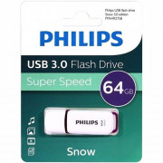 Флеш диск 64GB USB 3.0 PHILIPS SNOW, белый/фиолетовый