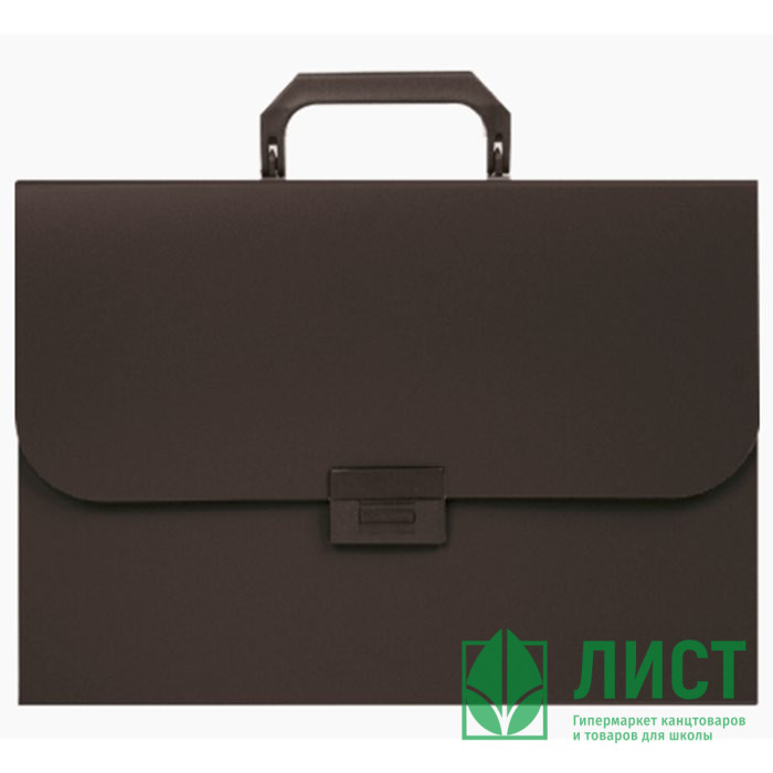 Портфель 13 отделений (Attomex) с ручкой на замке черный арт.3073702