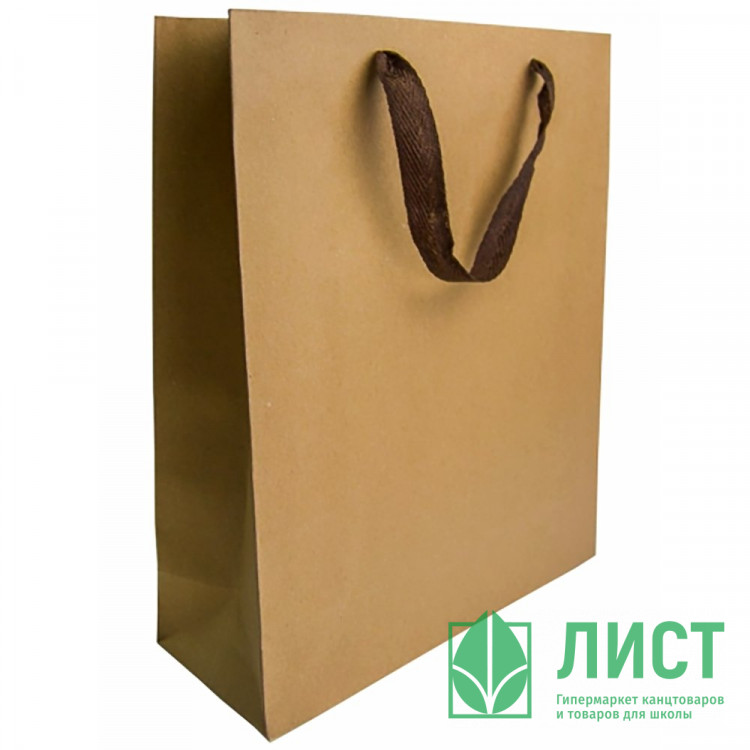 Пакет бумажный с ручкой "Крафт" 26*32+12см арт.ПБР31576