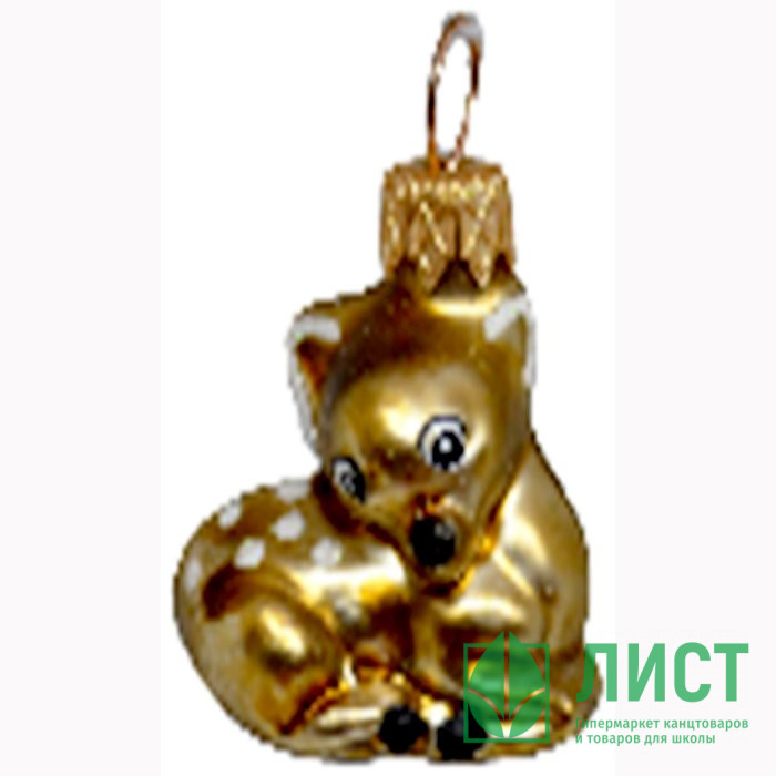 Украшение на ёлку стекло (серия Премиум) 04см "Олененок" без уп. арт.Ф1816/19