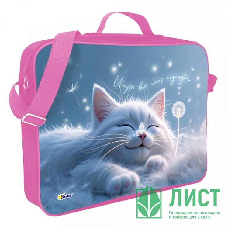 Папка А4 текстиль на молнии регулируемая ручка широкая боковинка Оникс Милота арт.ПМД 5-20