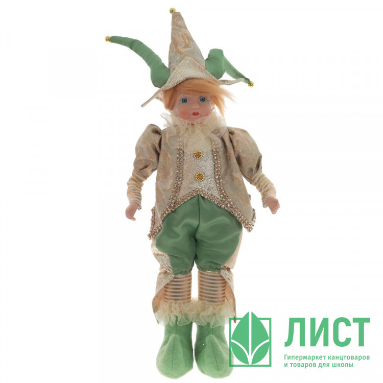 Игрушка декор. "Клоун" 50м муз.с движением, цв.золото/зеленый арт.807232