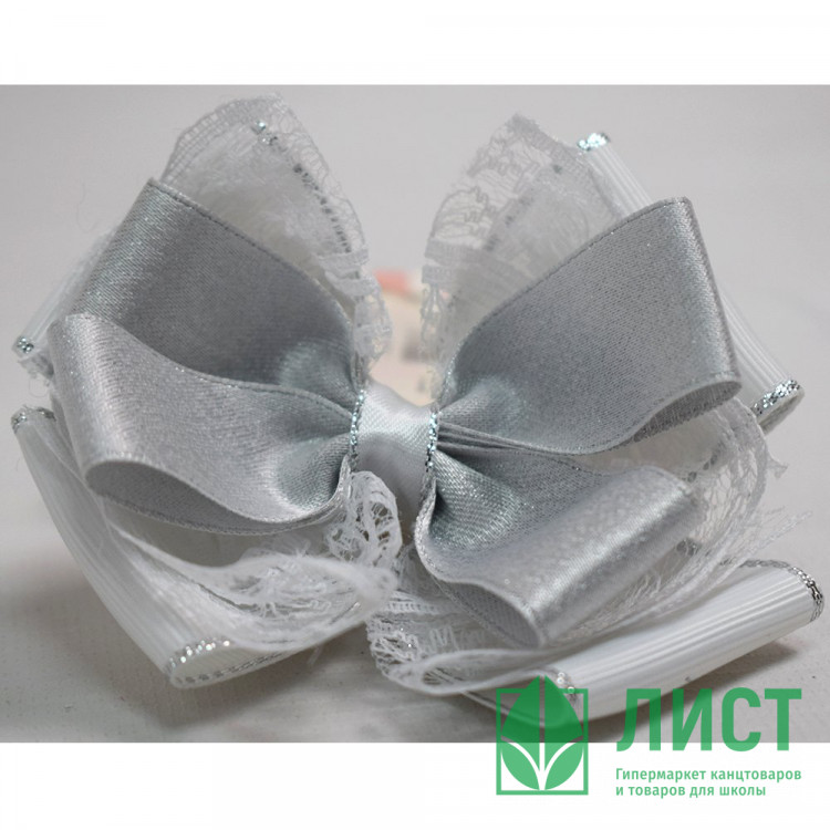 Резинка для волос Arco Carino белый с серебром арт.12-002