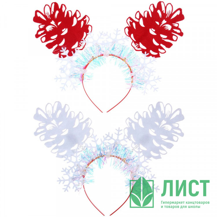 Ободок карнавальный "Шишки" арт.774-160