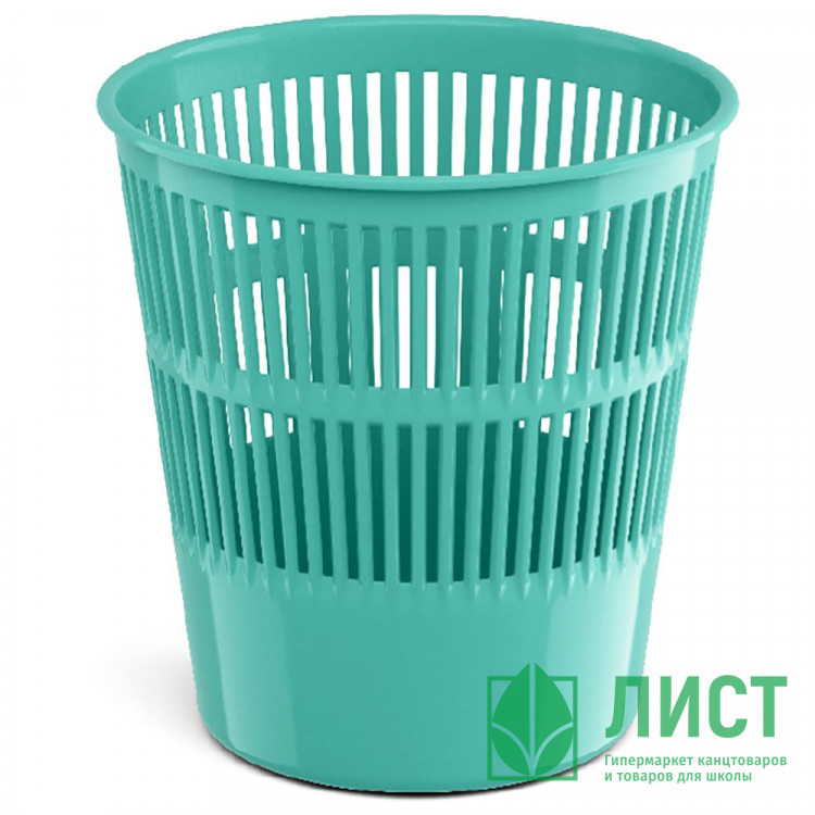Корзина для мусора 09л решетчатая мятная ErichKrause арт.55929 (Ст.1)