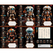 Тетрадь 18 листов линия (Hatber) Робо ассорти арт 18Т5В2