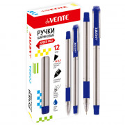 Ручка шариковая прозрачный корпус с резиновым упором (deVENTE) Корса (Corsa) синяя 0,7мм игла, масло арт.5073853 (Ст.)