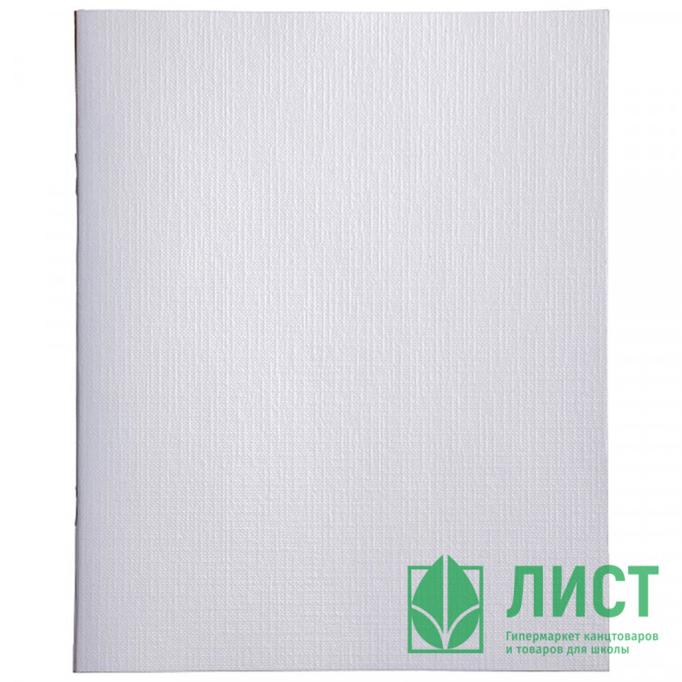 Тетрадь А5 клетка 48 листов бумвинил скоба (Hatber) Metallic Белая арт 48Т5бвВ1