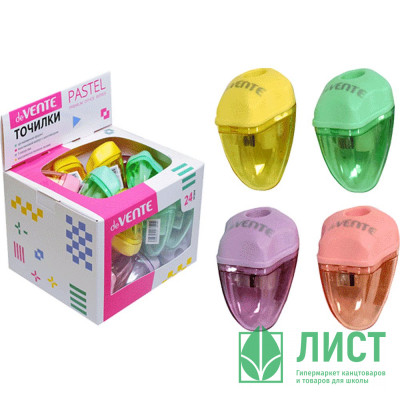 Точилка пластиковая (deVENTE) контейнер 1 отверстие, Pastel арт.4071907 (Ст.24) Точилка пластиковая (deVENTE) контейнер 1 отверстие, Pastel арт.4071907 (Ст.24)