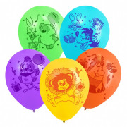 Шар воздушный 05шт/наб. 30см С Днем Рождения Союзмультфильм арт.10050532