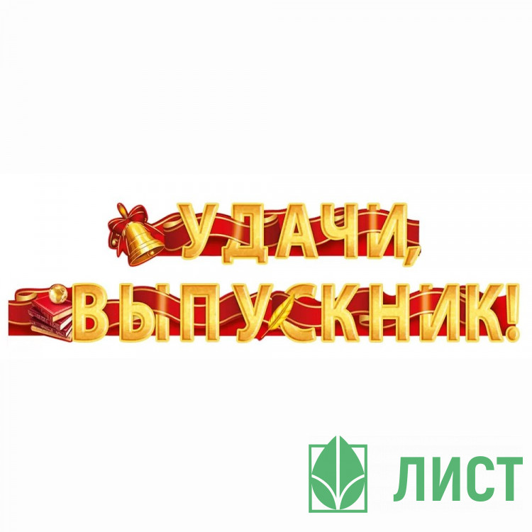 ВЫПУСКНОЙ Гирлянда-растяжка Удачи, Выпускник! 2*1,5м арт.54.085.00