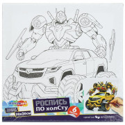 Картина по номерам холст на подрамнике 20x20 см Мульти Арт Машина трансформер арт.CANV20X20-132237