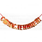 Гирлянда растяжка "С МАСЛЕНИЦЕЙ" 200см арт.10525295